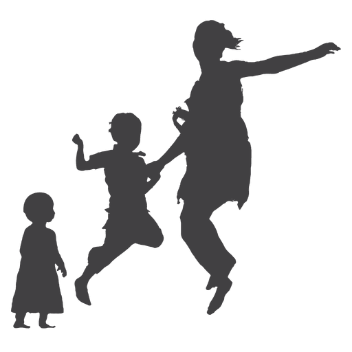 Download Mother Jumping With Kid And Toddler Silhouette Transparent Png Svg Vector File