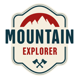 Insignia vintage de explorador de montaña Diseño PNG Transparent PNG