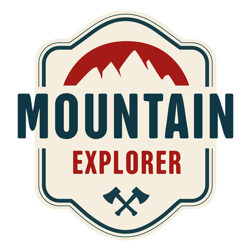 Mountain explorer vintage badge PNG Design