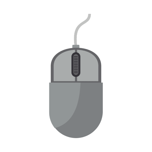 Icono de mouse en gris Diseño PNG