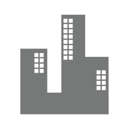 Icono de bienes raíces de edificios de varios pisos
