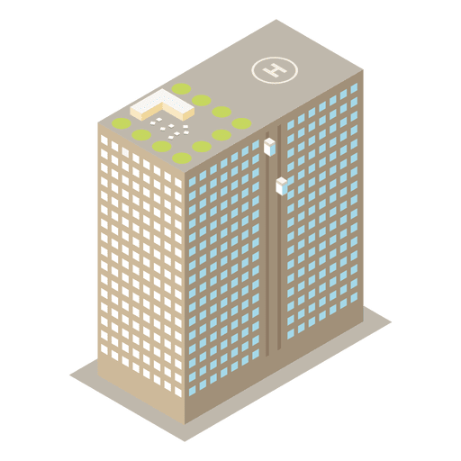 Multistoried isometric building icon PNG Design