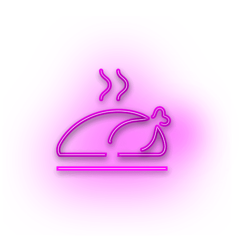 Neon purple turkey icon PNG Design