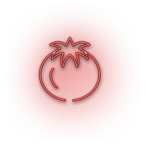 Neon red onion icon