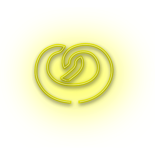 ?cone de donut amarelo neon Desenho PNG