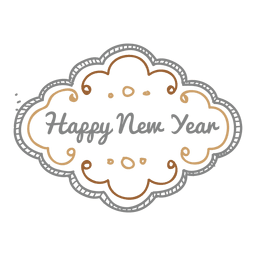 New year ornate doodle PNG Design