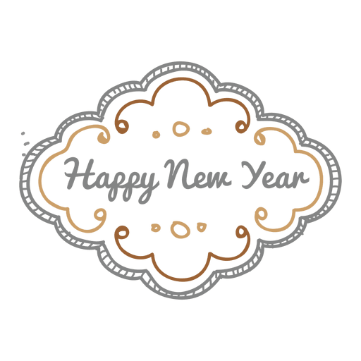 New year ornate doodle PNG Design