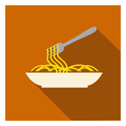 Noodles plate square icon PNG Design Transparent PNG