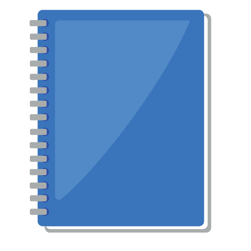 Icono plano de cuaderno Diseño PNG