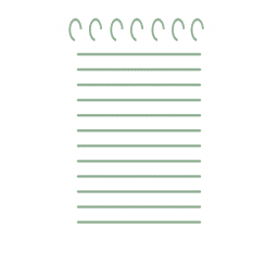 Ícone plano de papel do bloco de notas Desenho PNG