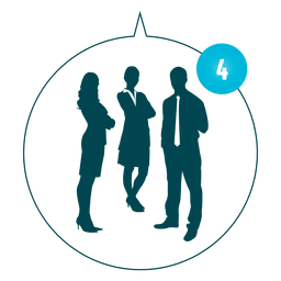 Hangout-Silhouette des Büropersonals PNG-Design