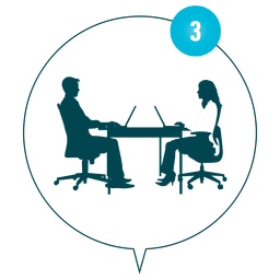 Schreibtisch des Büropersonals PNG-Design