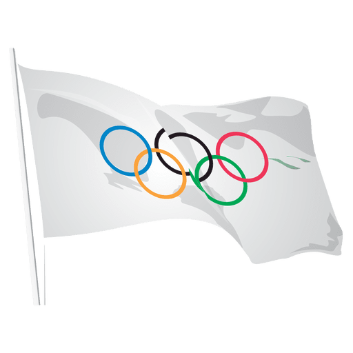 Flagge mit olympischem Logo PNG-Design