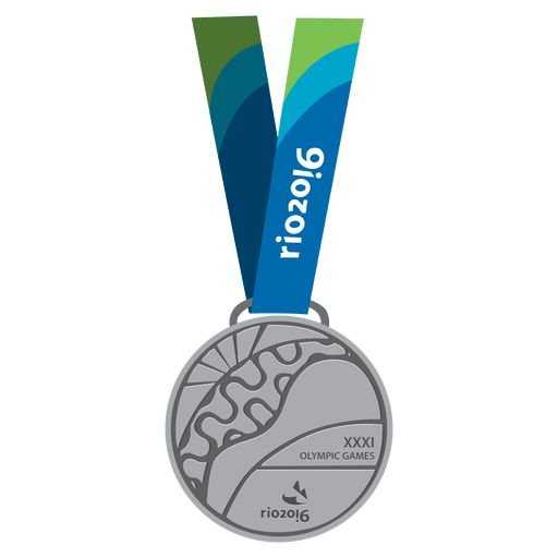 medalla olímpica de plata Diseño PNG