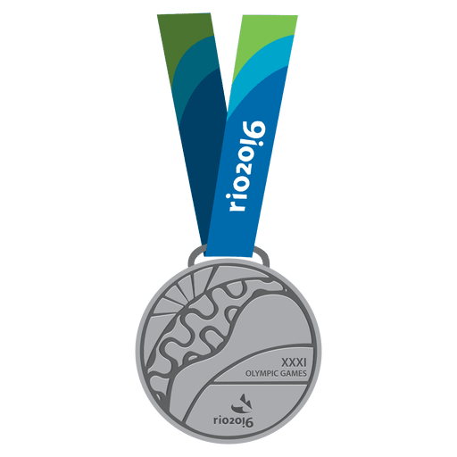 Olympic silver medal PNG Design