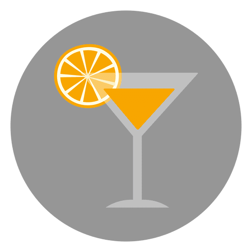 Orange drink glass icon PNG Design