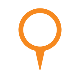 Orange ring location marker PNG Design