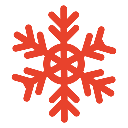 Orange Schneeflockensymbol PNG-Design