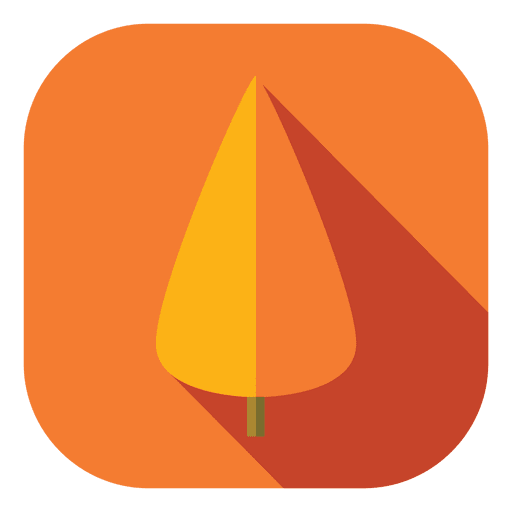 Orange zweifacher Baum PNG-Design