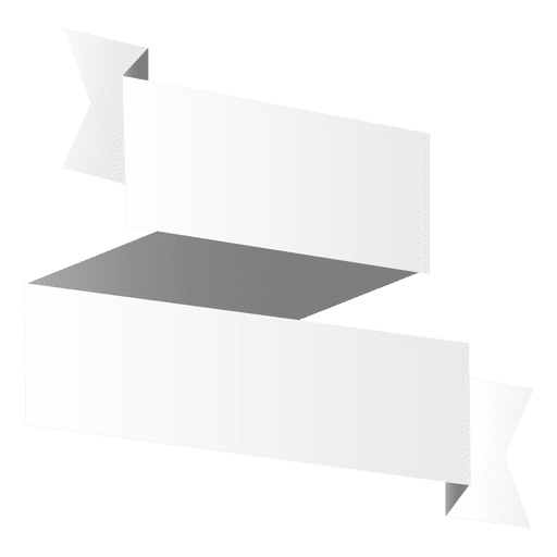 Banner de papel origami doblado Diseño PNG