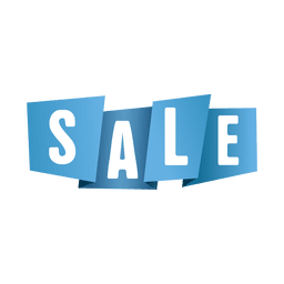 Etiqueta de cinta de venta de origami Diseño PNG