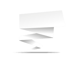 Origami square white banner PNG Design
