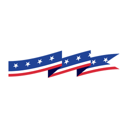 Origami-USA-Flaggenband PNG-Design