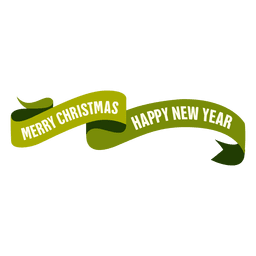 Banner ondulado de origami com fita de Natal e ano novo Desenho PNG