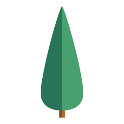 Oval origami tree icon PNG Design