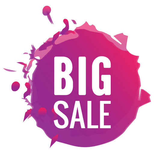 Paint splash big sale label PNG Design