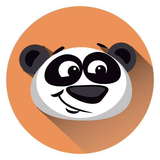Ícone de círculo de desenho animado do panda Desenho PNG