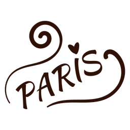 Desenho tipográfico de Paris Desenho PNG