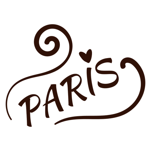 Dibujo tipográfico de París Diseño PNG