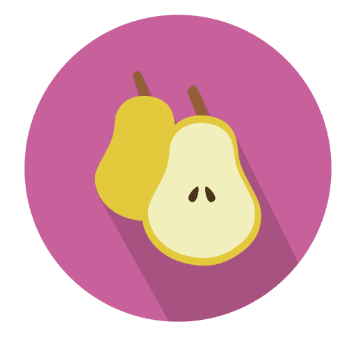 Pear circle icon PNG Design