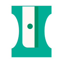 Ícone plano do cortador de lápis Desenho PNG