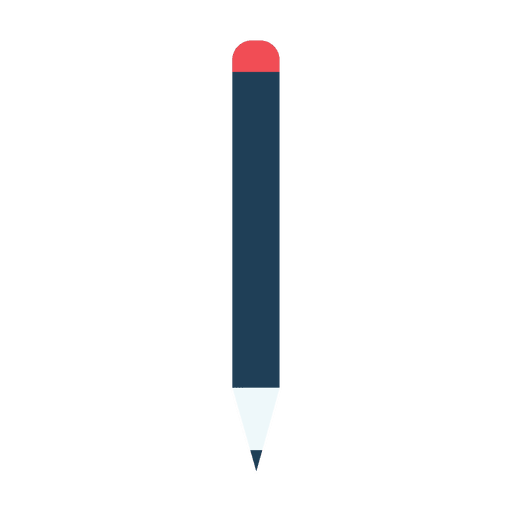 Ícone de lápis estacionário plano Desenho PNG
