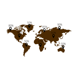 Mapa de porcentagem infograph.svg Desenho PNG