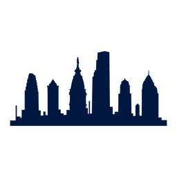 Philadelphia city skyline silhouette PNG Design Transparent PNG