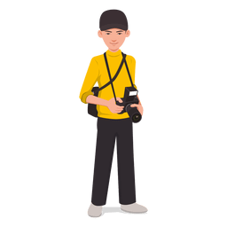 Dibujos animados de profesión de fotógrafo Diseño PNG