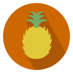 Ananas geschnittenes Kreissymbol PNG-Design