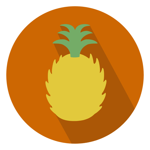 Ícone de círculo fatiado de abacaxi Desenho PNG
