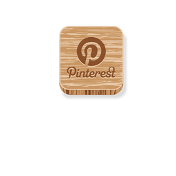 Pinterest wooden style icon PNG Design
