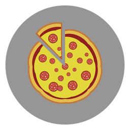 Icono de círculo de pizza Diseño PNG