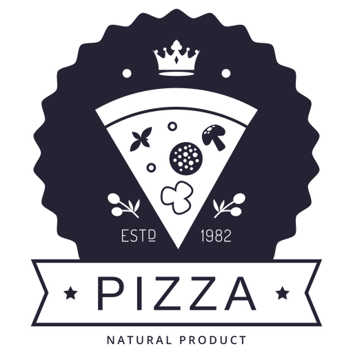 Pizza hipster logo PNG Design