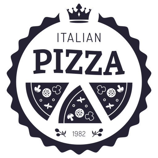 Logo Pizza Italiana Desenho PNG