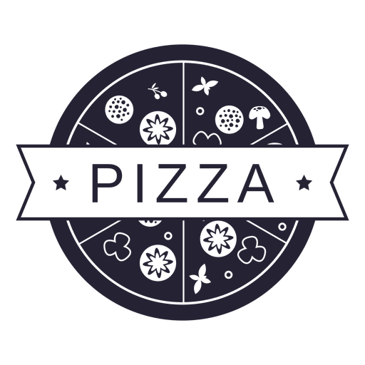 Pizza food restaurant logo PNG Design