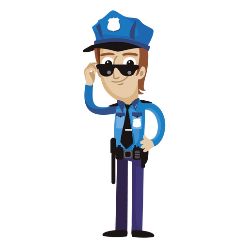 Dibujos animados divertidos de policía - Descargar PNG/SVG transparente