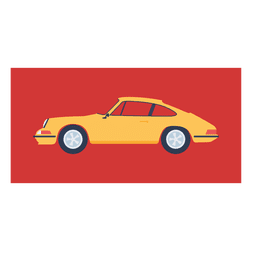 Porsche 911 1927 carro amarelo Desenho PNG