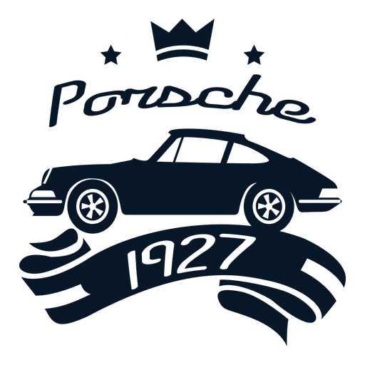 Etiqueta vintage Porsche