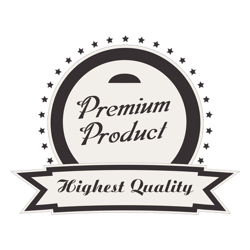 Premium product vintage round badge